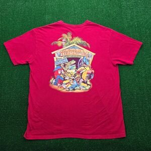 Margaritaville Tshirt Mens XL Red Las Vegas Tiki Bar Flip‎ Flop Repair Shop